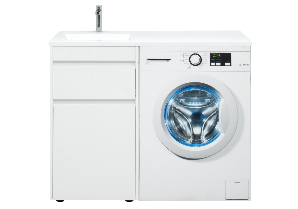 Тумба с раковиной Aquanet Токио 110 L белый (напольная, 1 ящик) 0023928900235497 - Вид №6