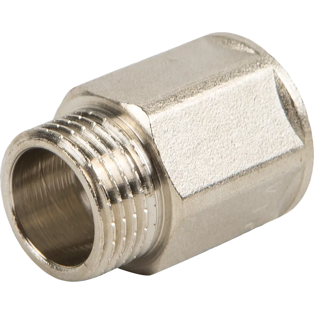 Удлинитель Valtec 1/2"х25 мм внутренняя-наружная резьба никелированная латунь VTr.197.N.0425 10507884 STLM-2042405 