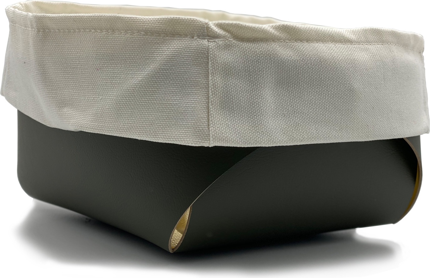 10643978 ADJ Хлебница со съемным мешочком из льна, 20х20см (шоколад) 