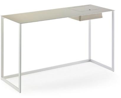 Zanotta Стол письменный из стали, столешница обтянута кожей sun-id-1471370 - Вид №5