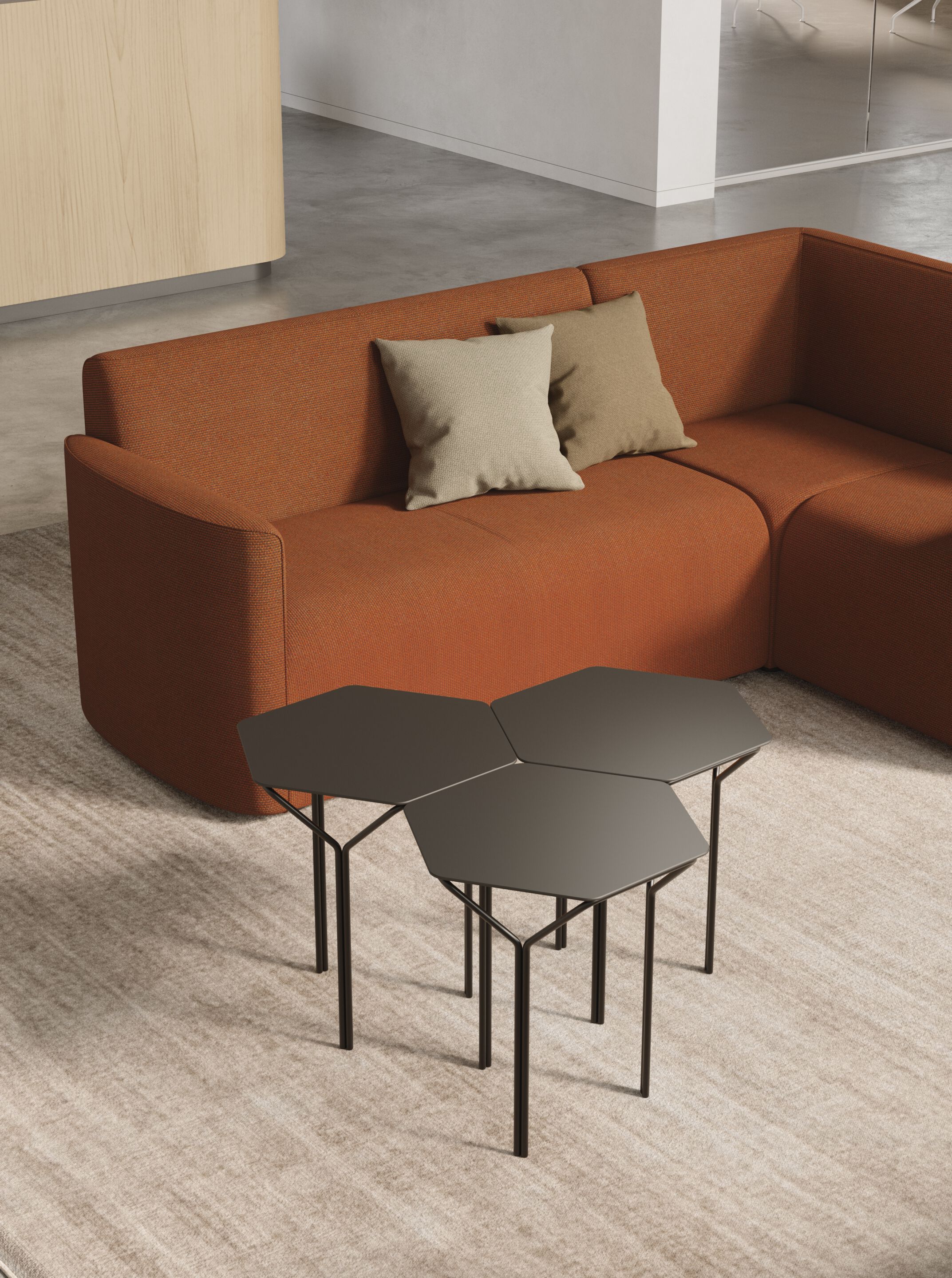 Высокий деревянный шестиугольный стол Kastel Kyu ARCH-00072284 - Вид №6