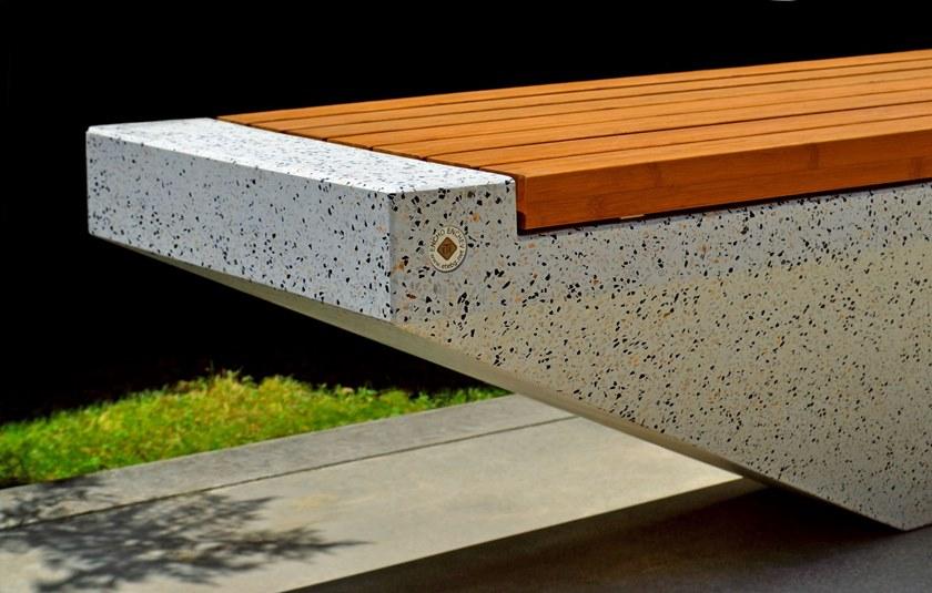 ENCHO ENCHEV - ETE Скамейка из бетона и бамбука без спинки  234  - Вид №12