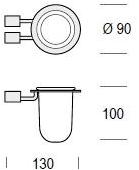 De Rosso Настенный держатель зубных щеток из травленого стекла Datura sun-id-1425625 - Вид №1