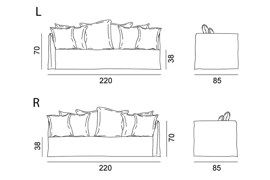 Съемный диван из ткани Gervasoni Ghost ARCH-00032477 - Вид №3