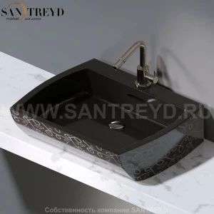 L282.401 Накладная раковина на столешницу  овальная A. e T. Italia SQUARE