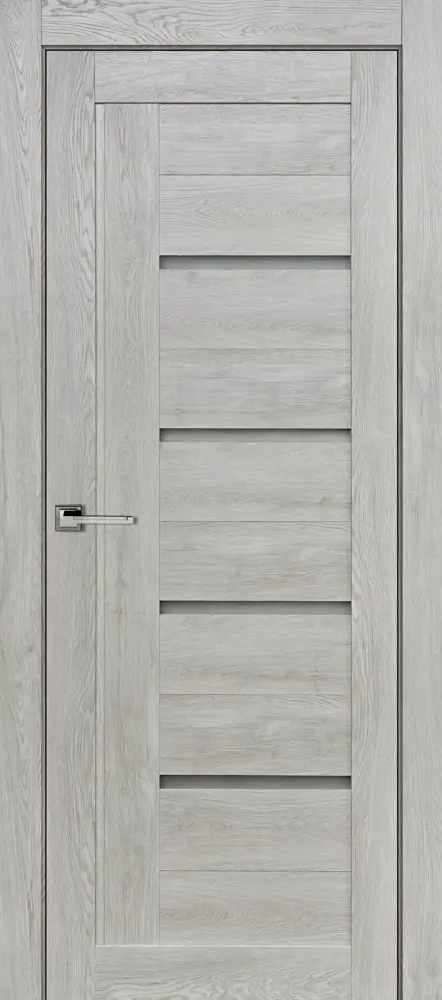 ПРИНЦИП Межкомнатная дверь Тренд с вертикальным стеклом 60×200 см серый 87923239