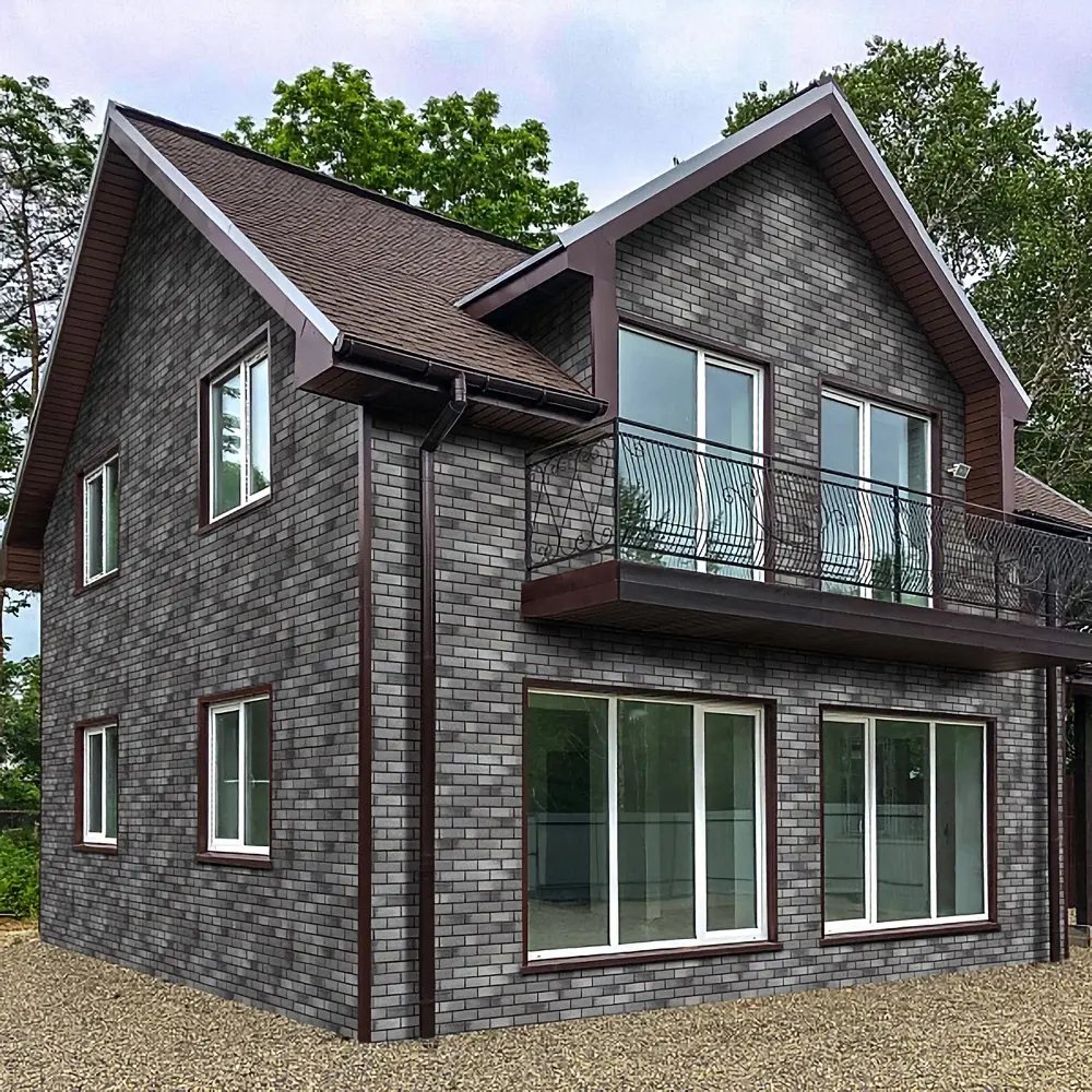 Фасадная плитка ТехноНиколь Hauberk цвет готический кирпич 2 м² STLM-2108966 - Вид №2