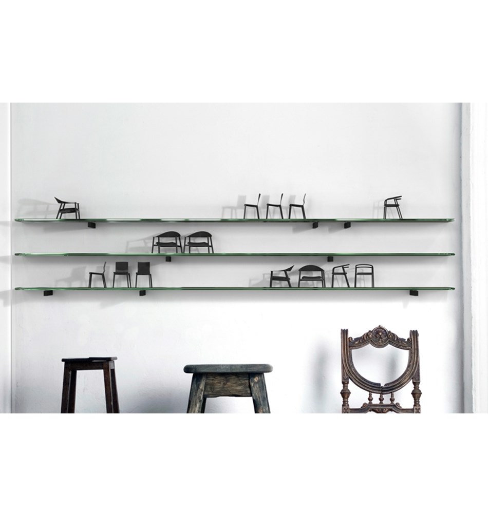 FROST Кронштейн для полки 3, 12см » 2 шт. почищенный цинк / латунь Матовый Q300512010  - Вид №2