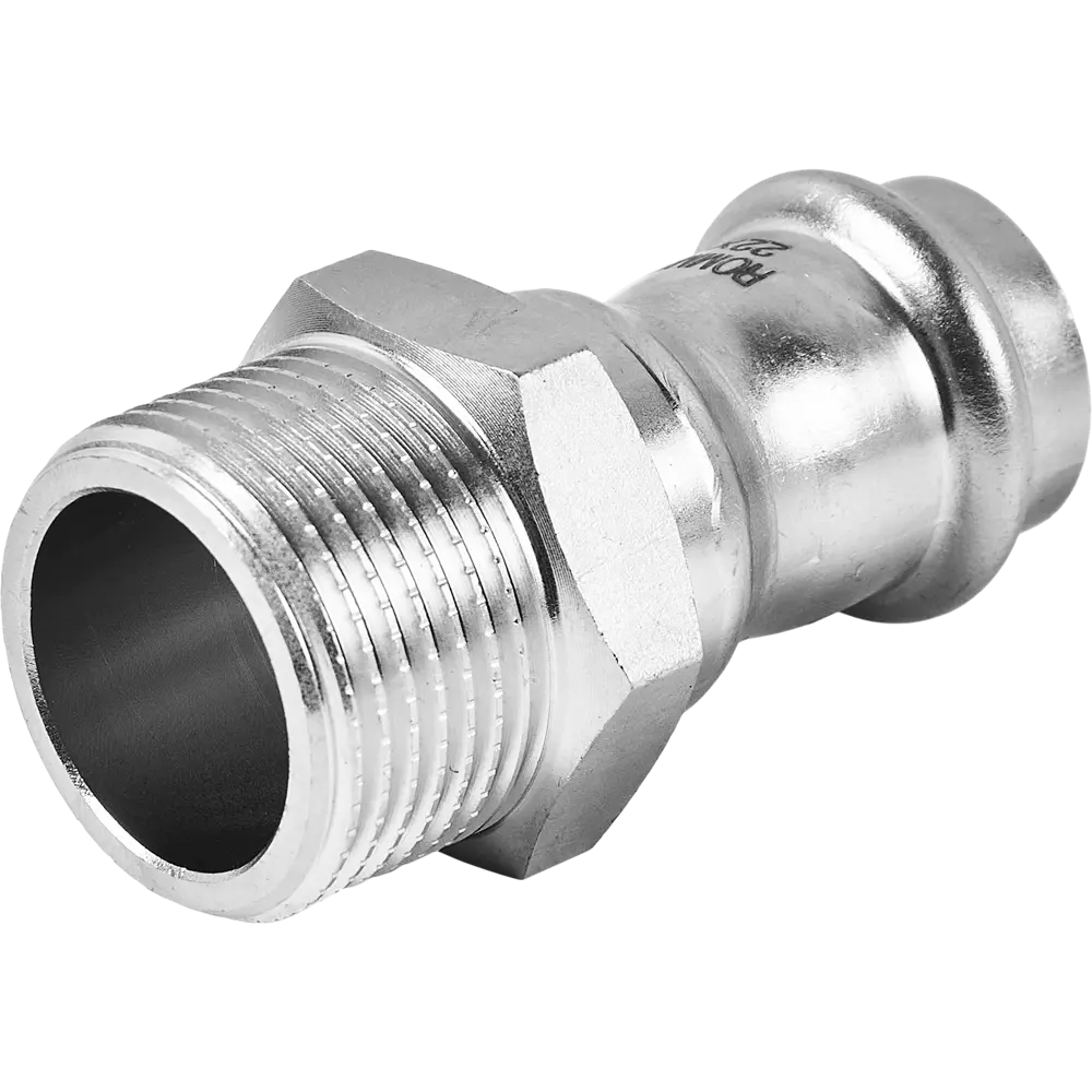 Муфта переходная Rommer 1"x22 мм ВПр-НР нержавеющая сталь STLM-2006706 - Вид №1