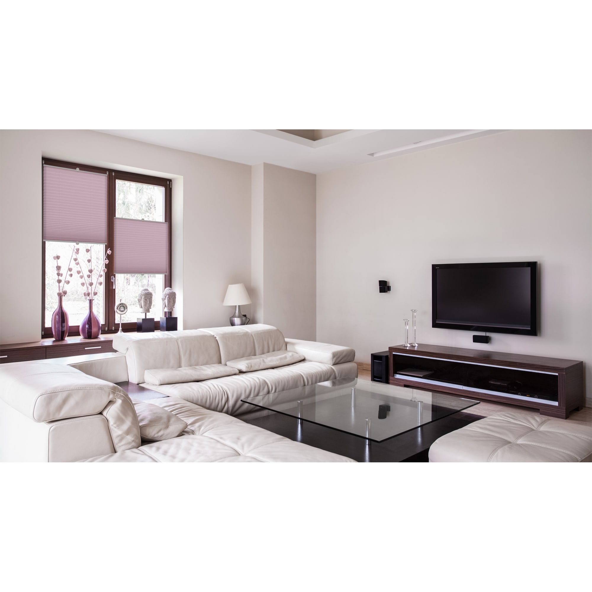 82057309 Штора плиссе «Плайн», 60х160 см, текстиль, цвет сиреневый Santreyd  - Вид №4