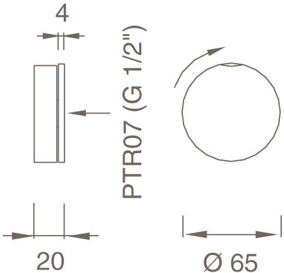 Ceadesign Настенный кран для открытия / закрытия Giotto Gio 31 - Вид №1