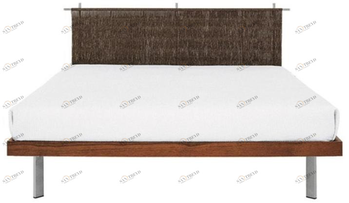 Driade Двуспальная кровать из нержавеющей стали и дерева Edward sun-id-1399049