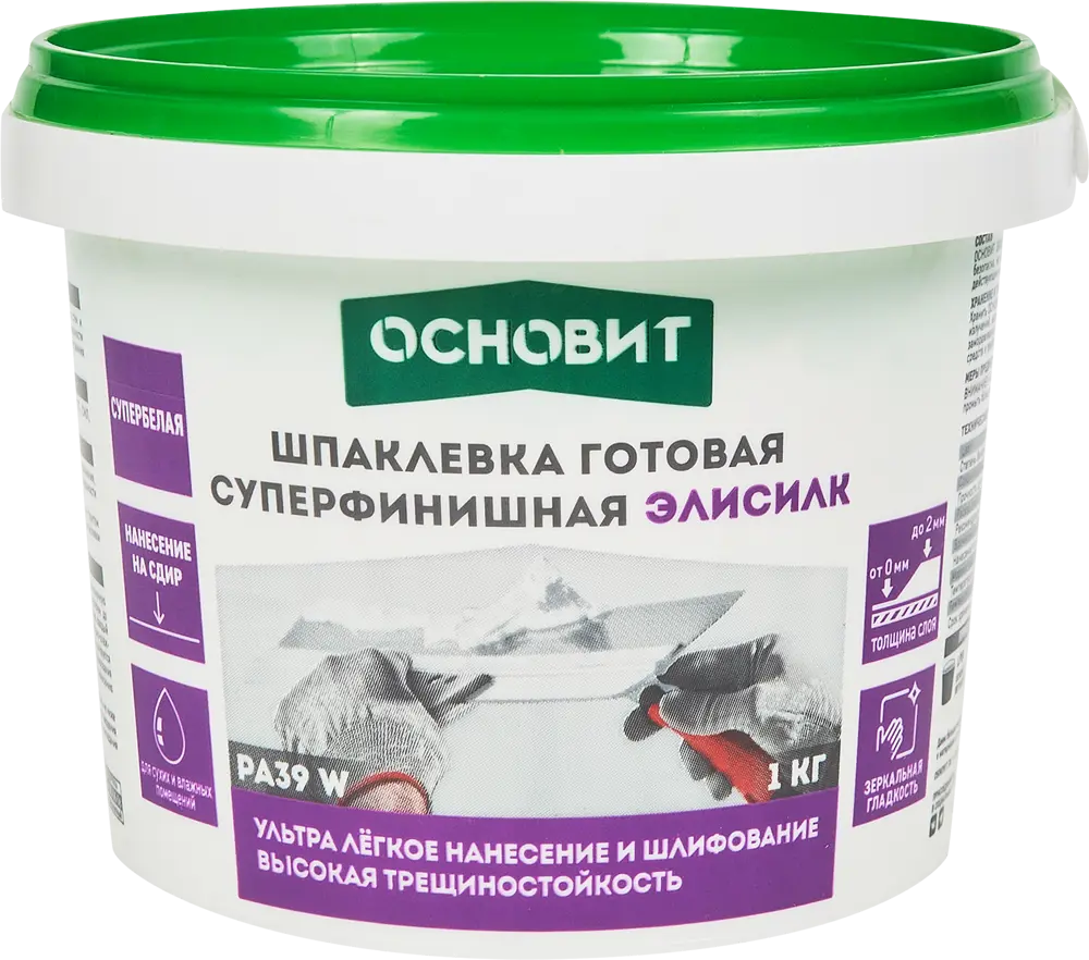 Основит Элисилк PA39 W: суперфинишная шпаклевка для идеальных стен 83147432