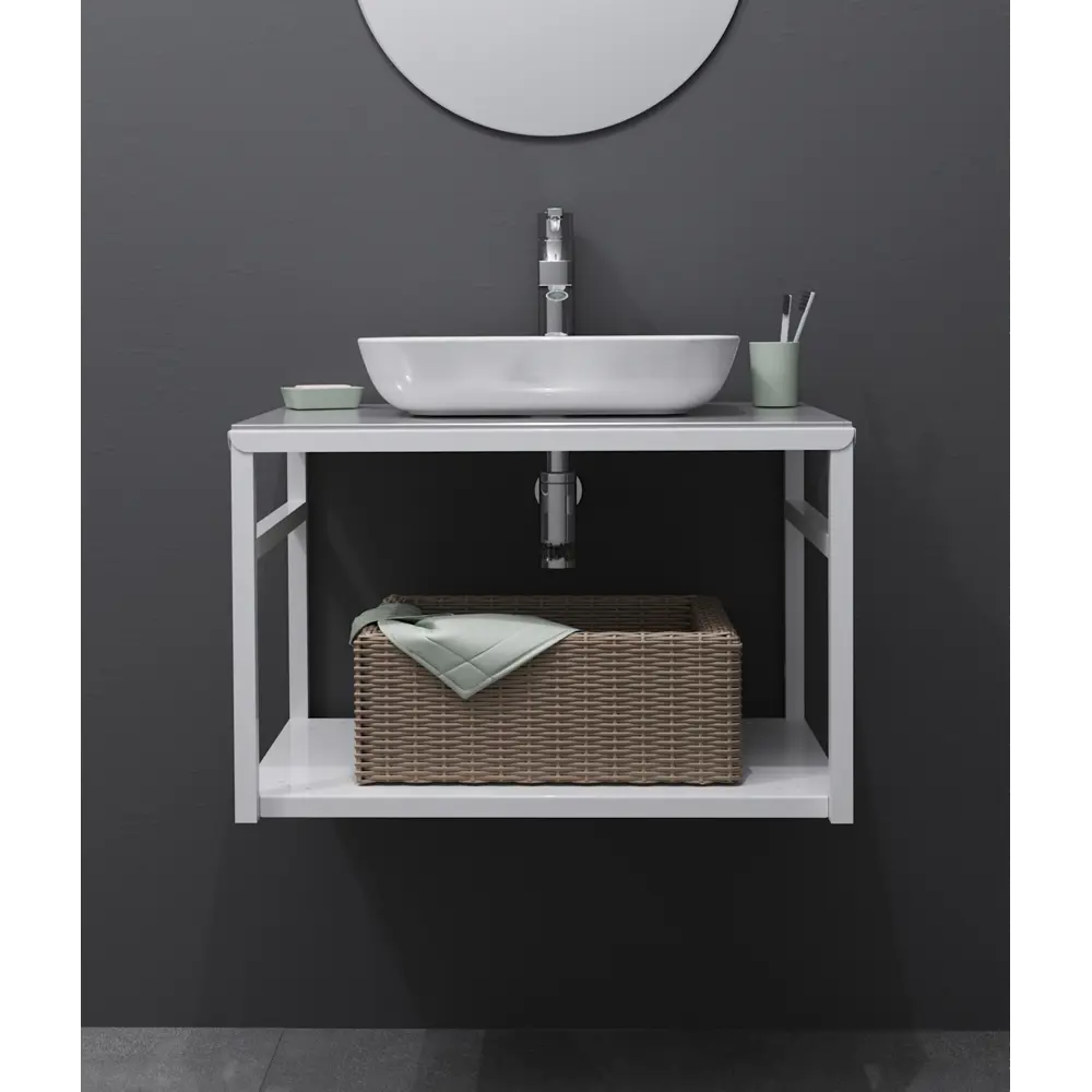 Santreyd Полка Ferro для раковины 60 см в матовом белом исполнении 82634409 STLM-0032387 - Вид №5