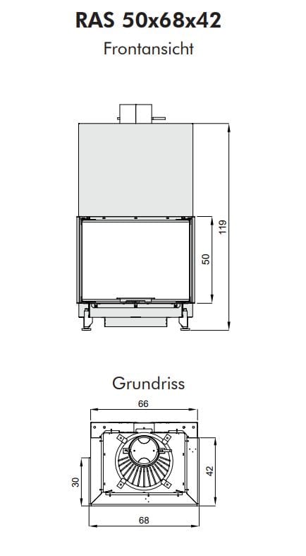 Стальной дровяной камин с тройным фасадом RÜEGG RAS ARCH-00082410 - Вид №3