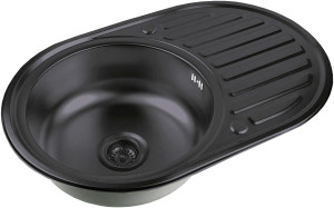 Мойка кухонная ZorG Inox SZR 7750 GRAFIT из нержавеющей стали, графит