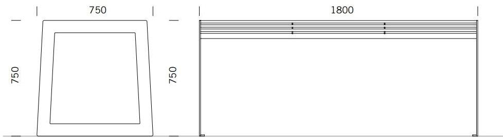 BENKERT BANKE Прямоугольный стол для общественных мест из нержавеющей стали Siardo sun-id-1365019 - Вид №1