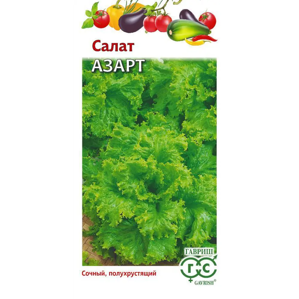 Семена салата Азарт ГАВРИШ для выращивания в открытом грунте 89401759 STLM-1569707