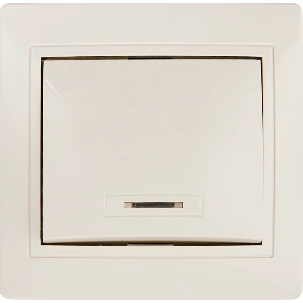 TDM ELECTRIC Выключатель встраиваемый с подсветкой бежевый 85591344 Таймыр STLM-0064429 - Вид №1