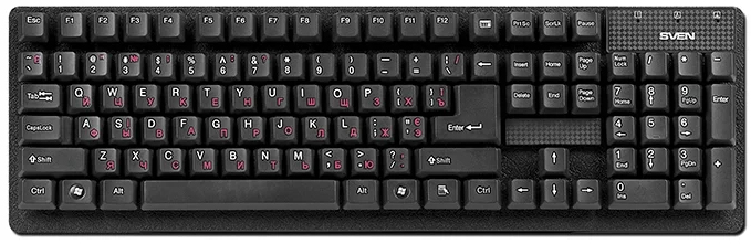 SV-03100301UB Клавиатура standard 301 usb чёрная Sven Santreyd 