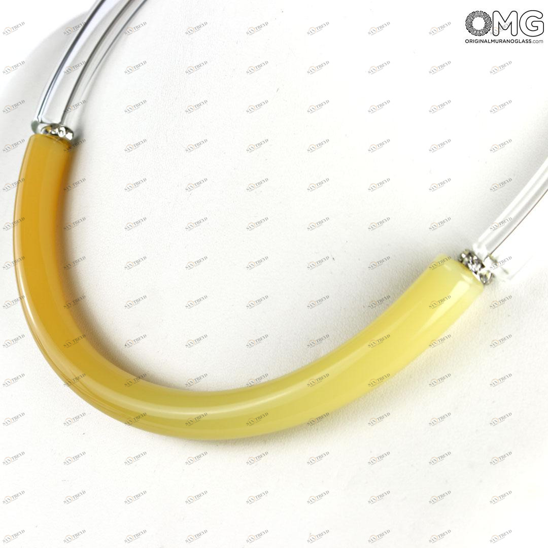 4424 ORIGINALMURANOGLASS Колье Дениз оранжевое - муранское стекло OMG 21 см 