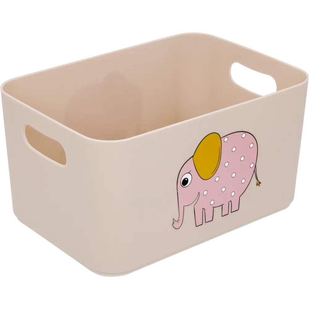 Корзина Honey Animals Слон 22.7x15.7x12.1 см 2.4 л полипропилен цвет пудра 83306948 STLM-2007575 Santreyd - Вид №1