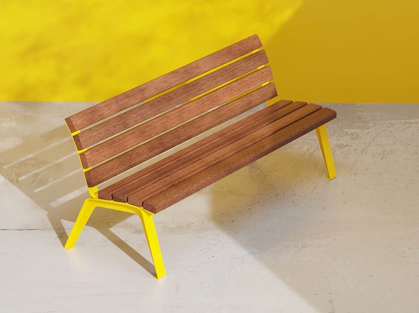 Скамья из окуме со спинкой DIMCAR ARCH-00043068