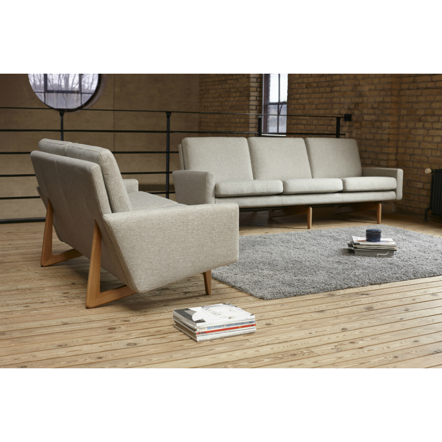 Диван двухместный Egsmark с мягкими подлокотниками, лакированный дуб, коричневый Kragelund 20002202801 - Вид №2