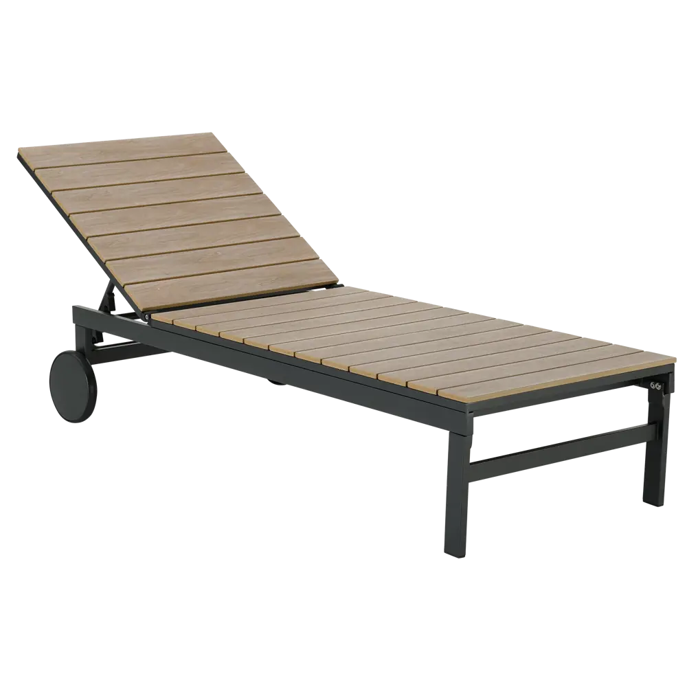 Шезлонг Naterial Clara 74x195x36.5 см алюминий/фанера цвет бежевый STLM-2174062