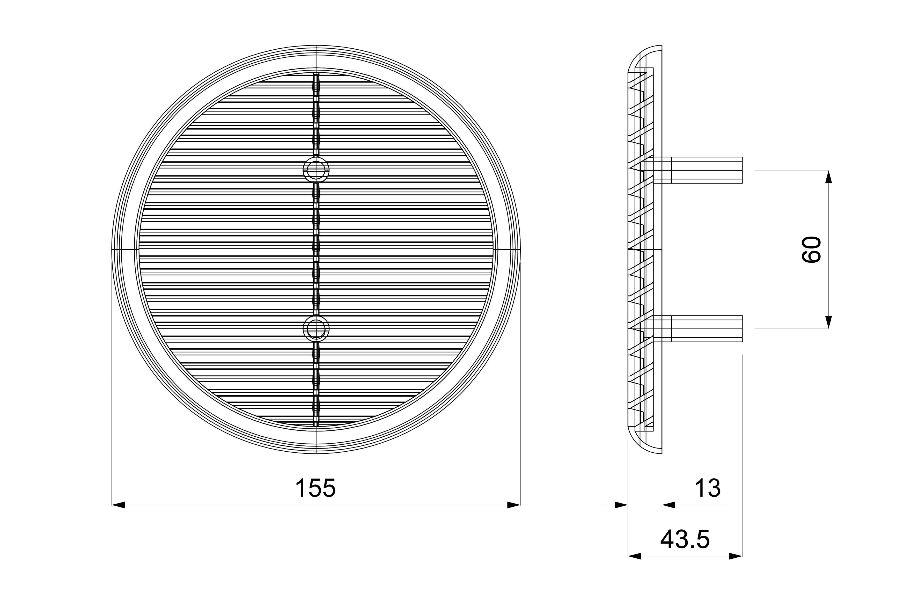 Универсальная круглая решетка First Corporation вентиляция ARCH-00043678 - Вид №5