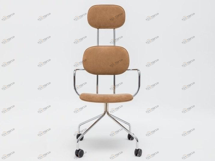 MDD Офисный стул из алькантары на козелке с подлокотниками New school sun-id-1445111