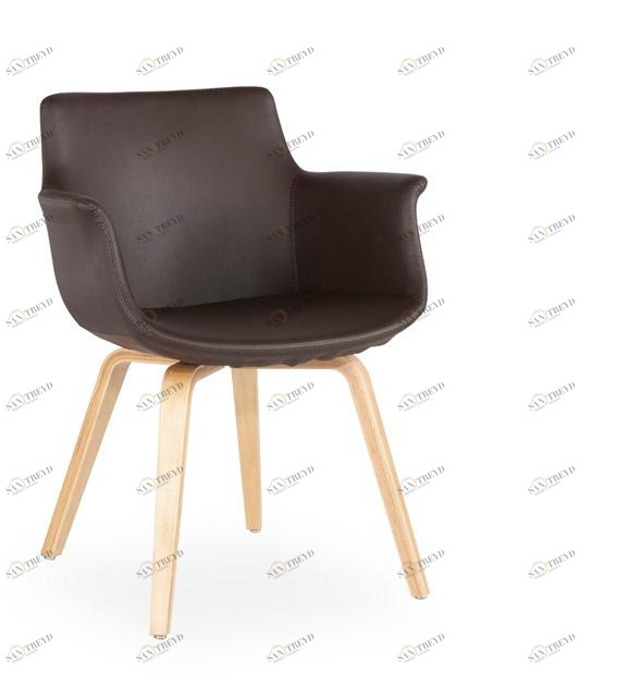 B&T Design Кожаное кресло с подлокотниками sun-id-1401746