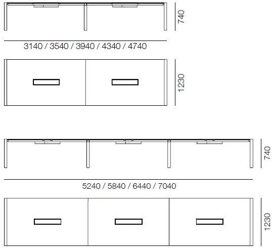 PROF Прямоугольный стол для совещаний с системой управления кабелями Extralight sun-id-1434582 - Вид №9