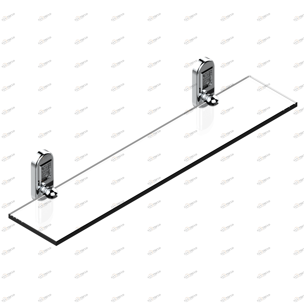 A2J-564 Полка стеклянная 60 cм с кронштейнами Thg-paris Papillon Хром A2J-564 CAT.A