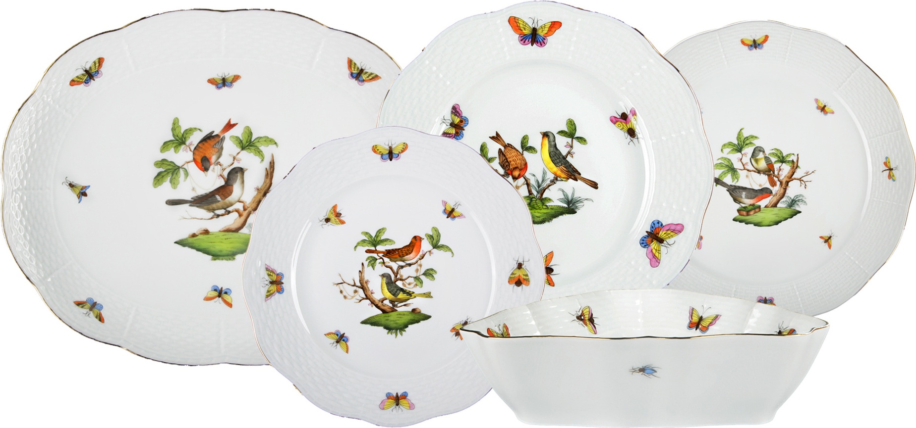 10670109 Herend Сервиз столовый Herend Ротшильд на 6 персон 20 предметов Фарфор 