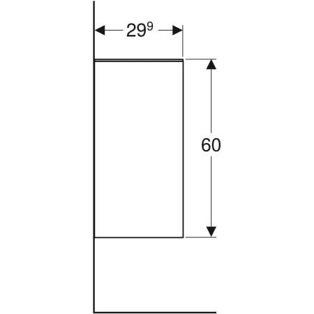 500.358.00.1 Шкафчик Geberit Smyle Square без дверей Geberit  - Вид №3