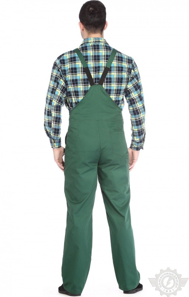 65605 Полукомбинезон "Эксперт-2" зеленый  Летняя спецодежда  размер 52-54/170-176  - Вид №5