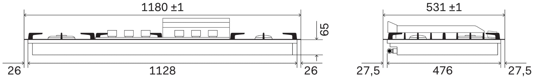 Газовая плита из нержавеющей стали Ilve Panoramagic ARCH-00053646 - Вид №2