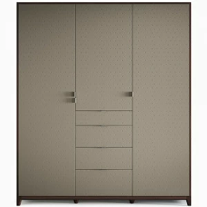 Шкаф трехстворчатый с ящиками дымчатый Case №2 THE IDEA  210391 Бежевый