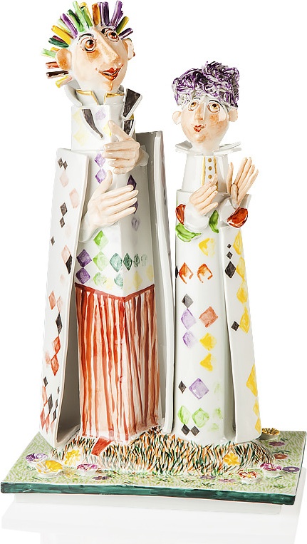 10616728 Meissen Фигурка 35см "Двое из сказочного леса" (един.экз.) Фарфор 