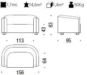 Moroso Диван из ткани Deco futura sun-id-1500499 - Вид №1
