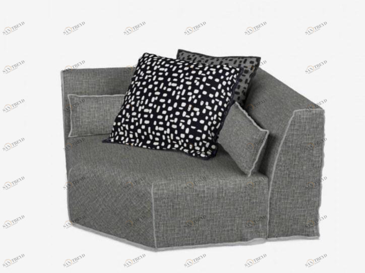 Gervasoni Угловое кресло из ткани с подлокотниками More sun-id-1421220