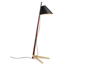 Деревянный и металлический торшер