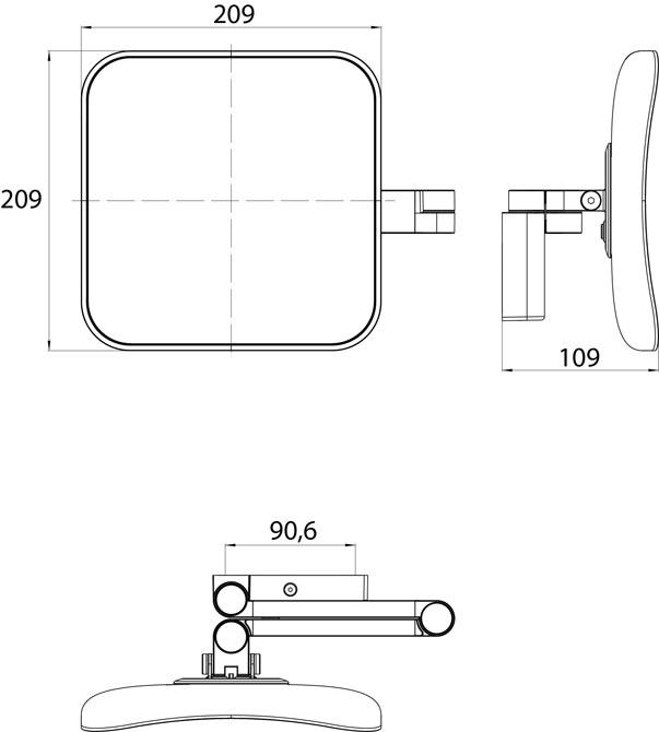 Emco Bad Квадратное настенное увеличительное зеркало Evo sun-id-1454791 - Вид №7