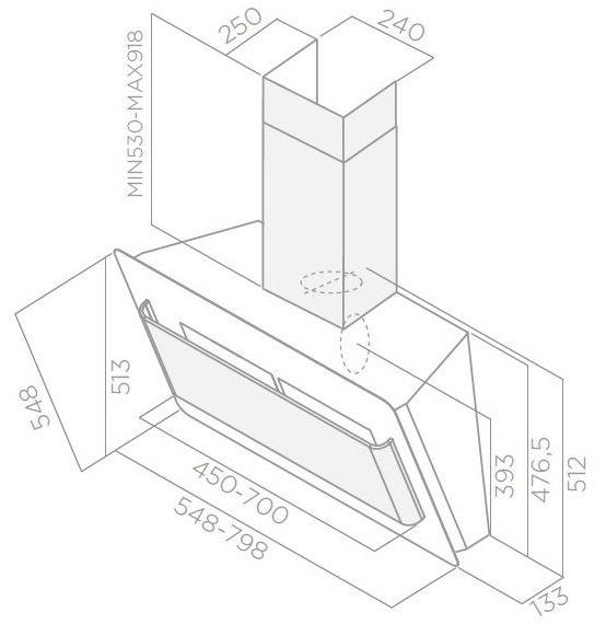 Elica Настенная вытяжка из нержавеющей стали и стекла Emotion sun-id-1462840 - Вид №3