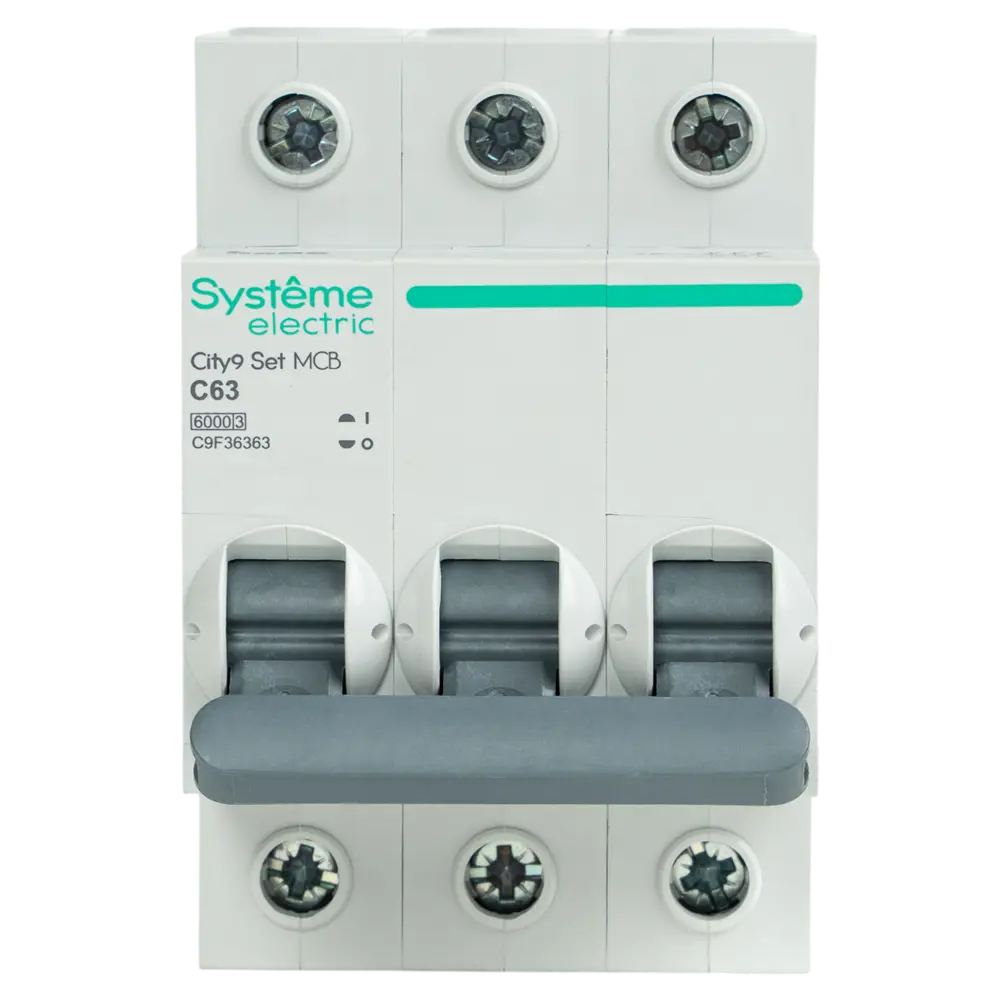 Автоматический выключатель SYSTEME ELECTRIC City9 3P 63А для трехфазных сетей 89412739 STLM-1564672 - Вид №1
