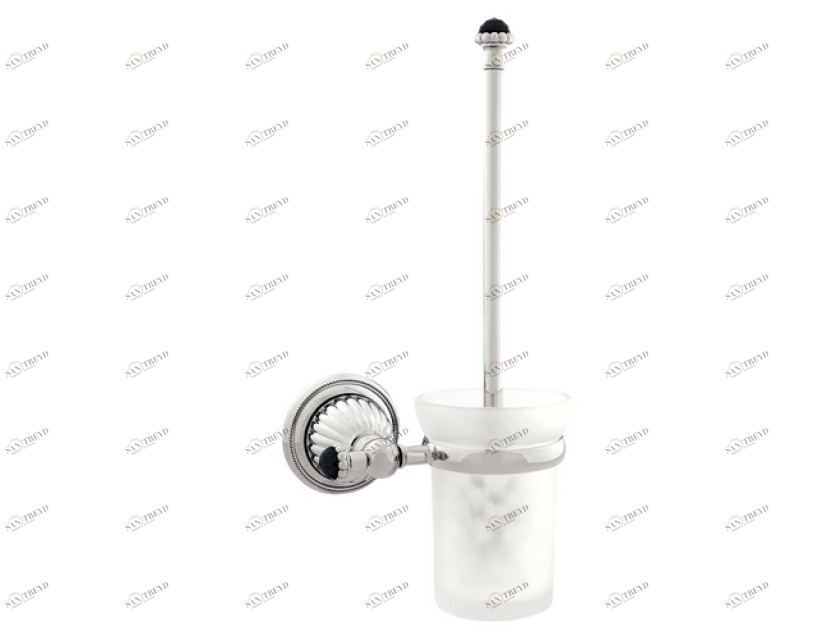 033284.N00.62 Держатель для ершика с черным кристаллом swarovski Сатин никель Mestre Artica