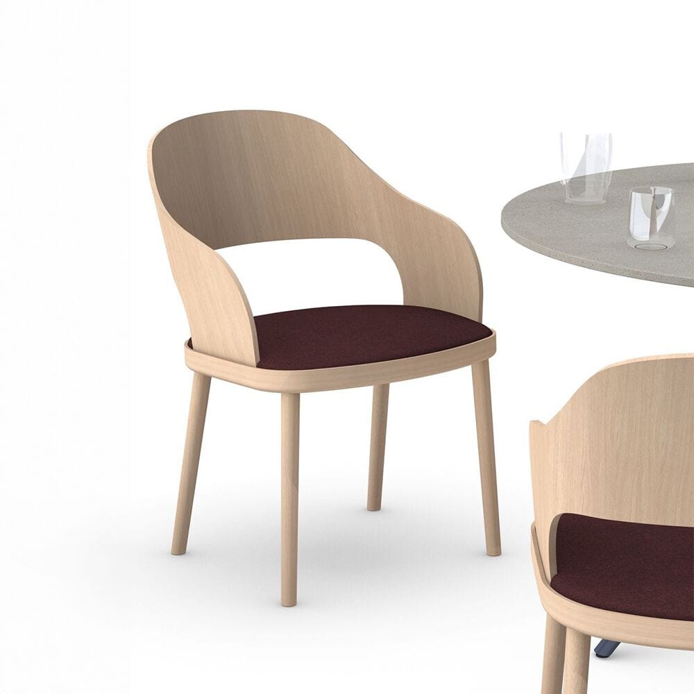 Деревянный стул с подлокотниками Vela Arredamenti Sau Wood ARCH-00076513 - Вид №3