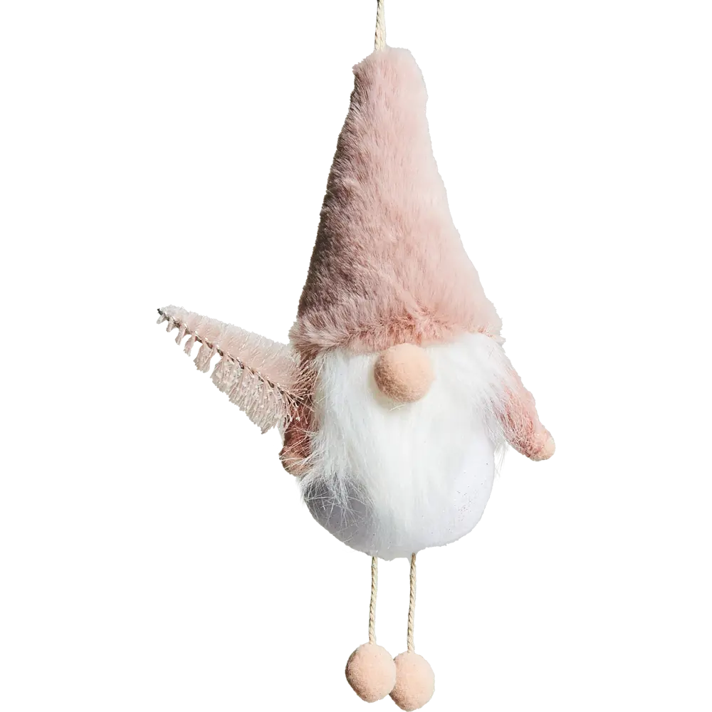 87036533 Елочная игрушка Гном 20x8 цвет розовый STLM-1548889 Santreyd  - Вид №1