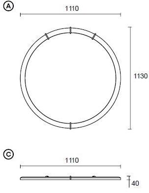 Enza Home Круглое зеркало в раме Ottavia sun-id-1347955 - Вид №2